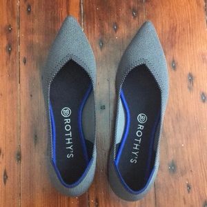 Rothys Cloud Gray Birdseye Points size 10